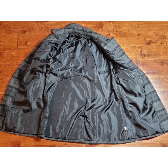 Converse One Star Size XL Women Multicolor Plaid Button Up Belted Trench Coat - Picture 4 of 6